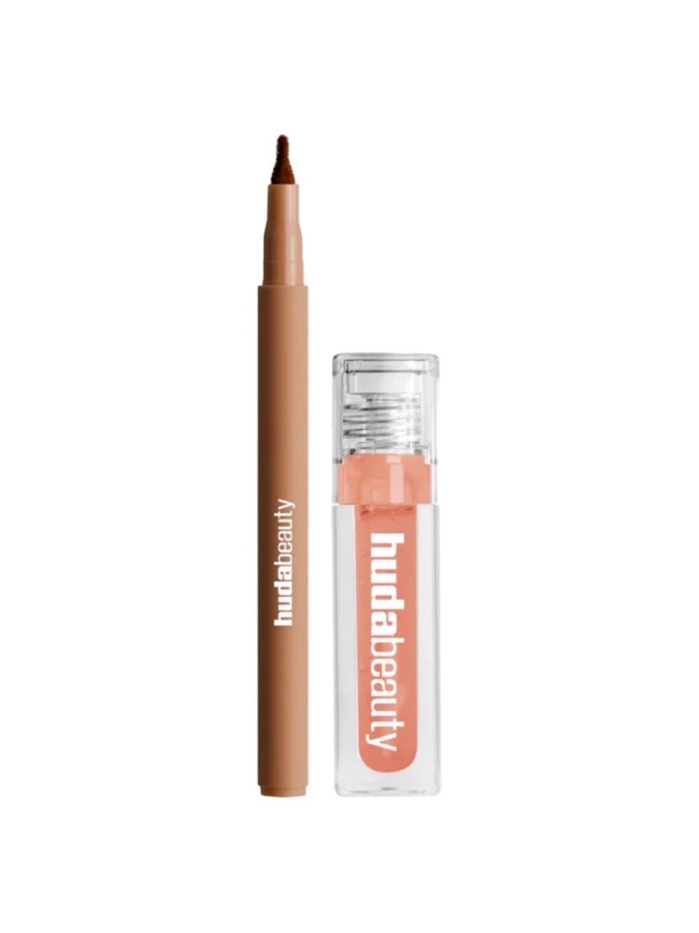 HUDA Makeout Sesh Lip Duo 🍑 Peachy Nudes